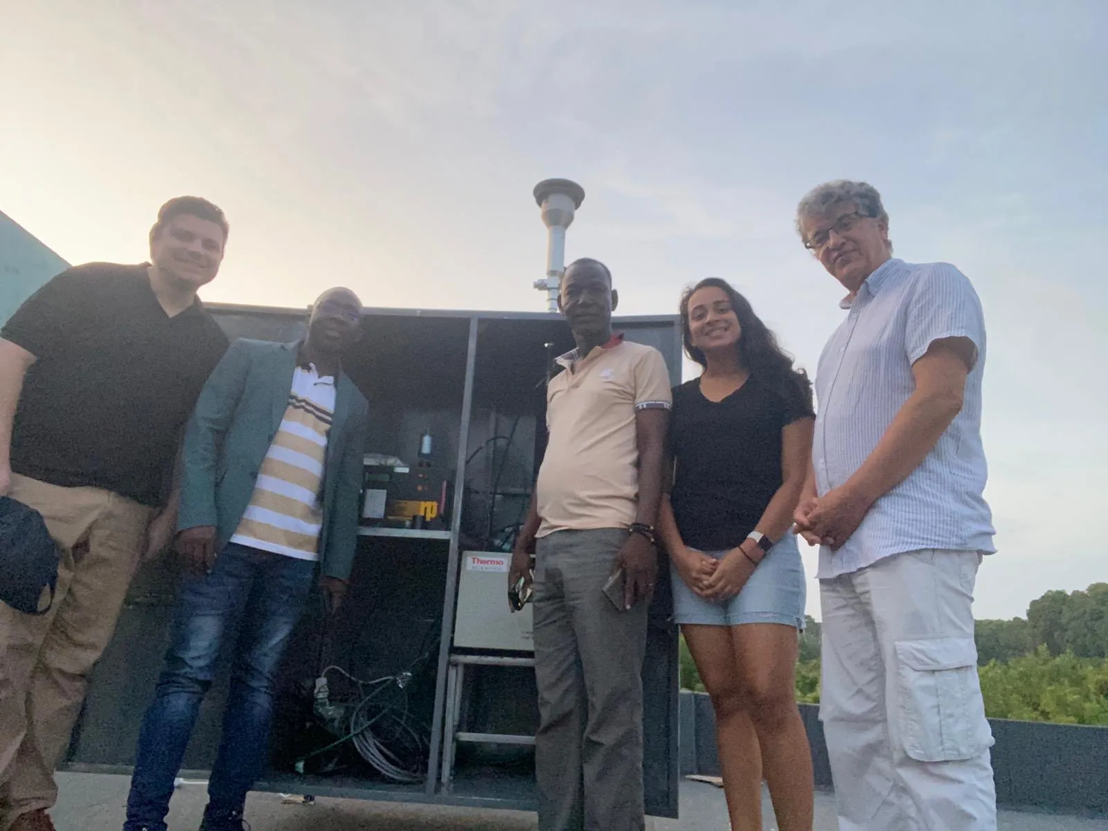 Group photo at TEOM site
