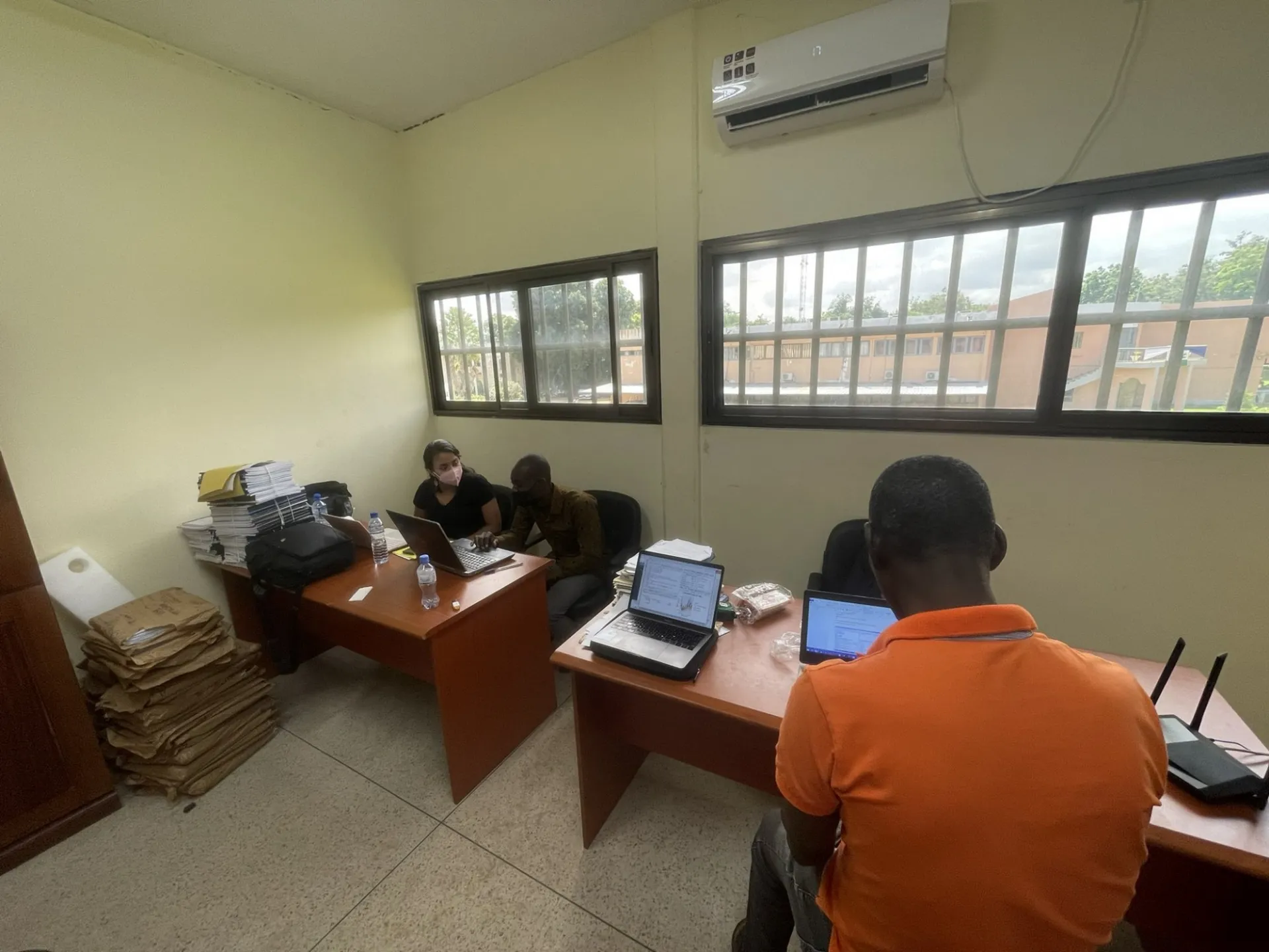 Working in the office