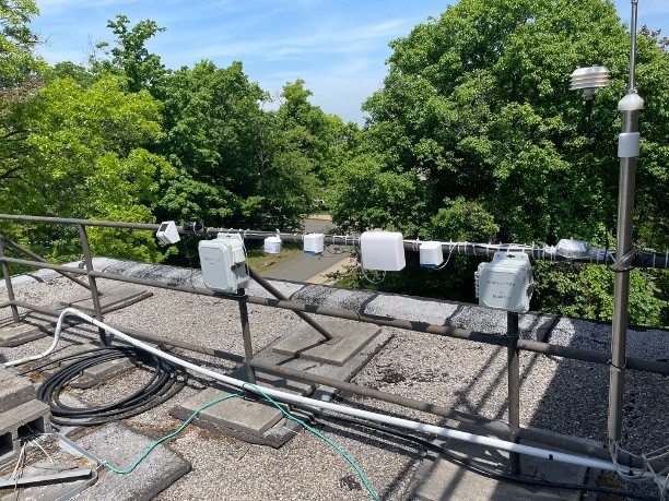 Sensor intercomparison site! LDEO rooftop